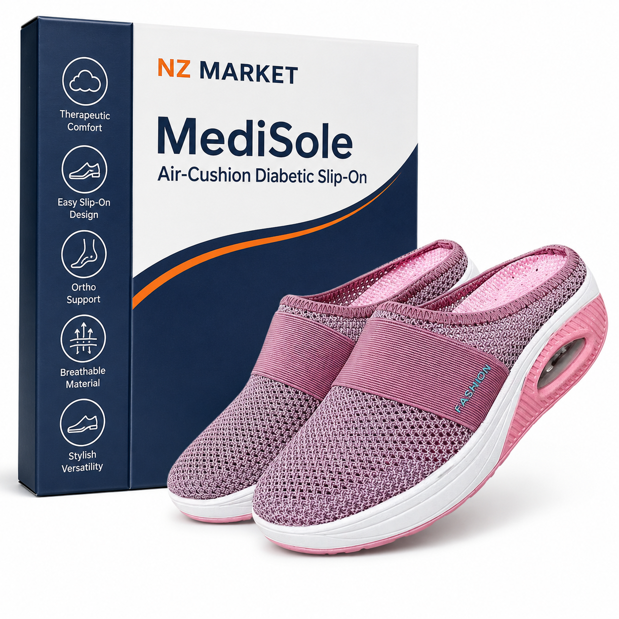 MediSole Air-Cushion Diabetic Slip-On Shoes