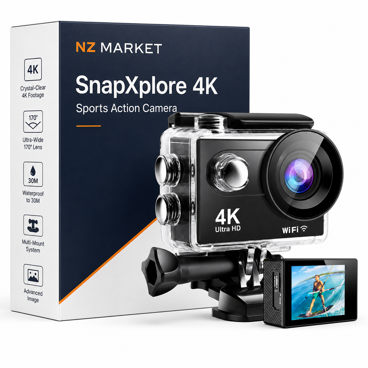 SnapXplore 4K Sports Action Camera