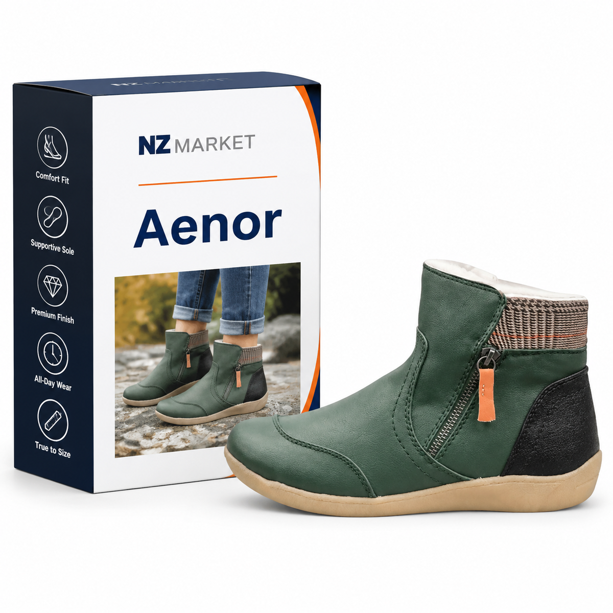 Aenor - Beautiful waterproof orthopaedic boots for ultimate comfort