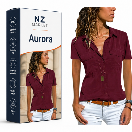 Aurora - Elegant Female Short-Sleeved Blouse