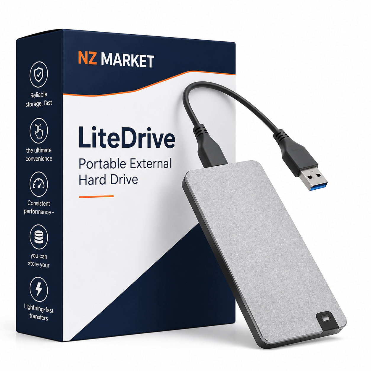 LiteDrive Portable External Hard Drive SSD