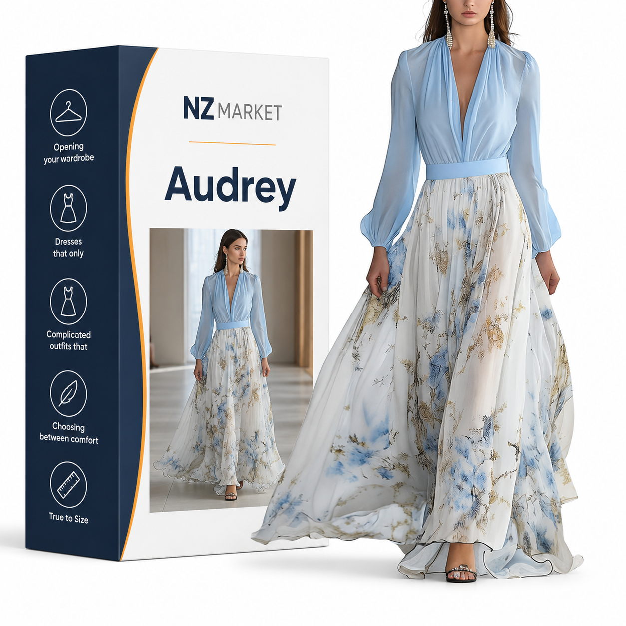 Audrey | Beautiful Maxi Dress with Floral Print