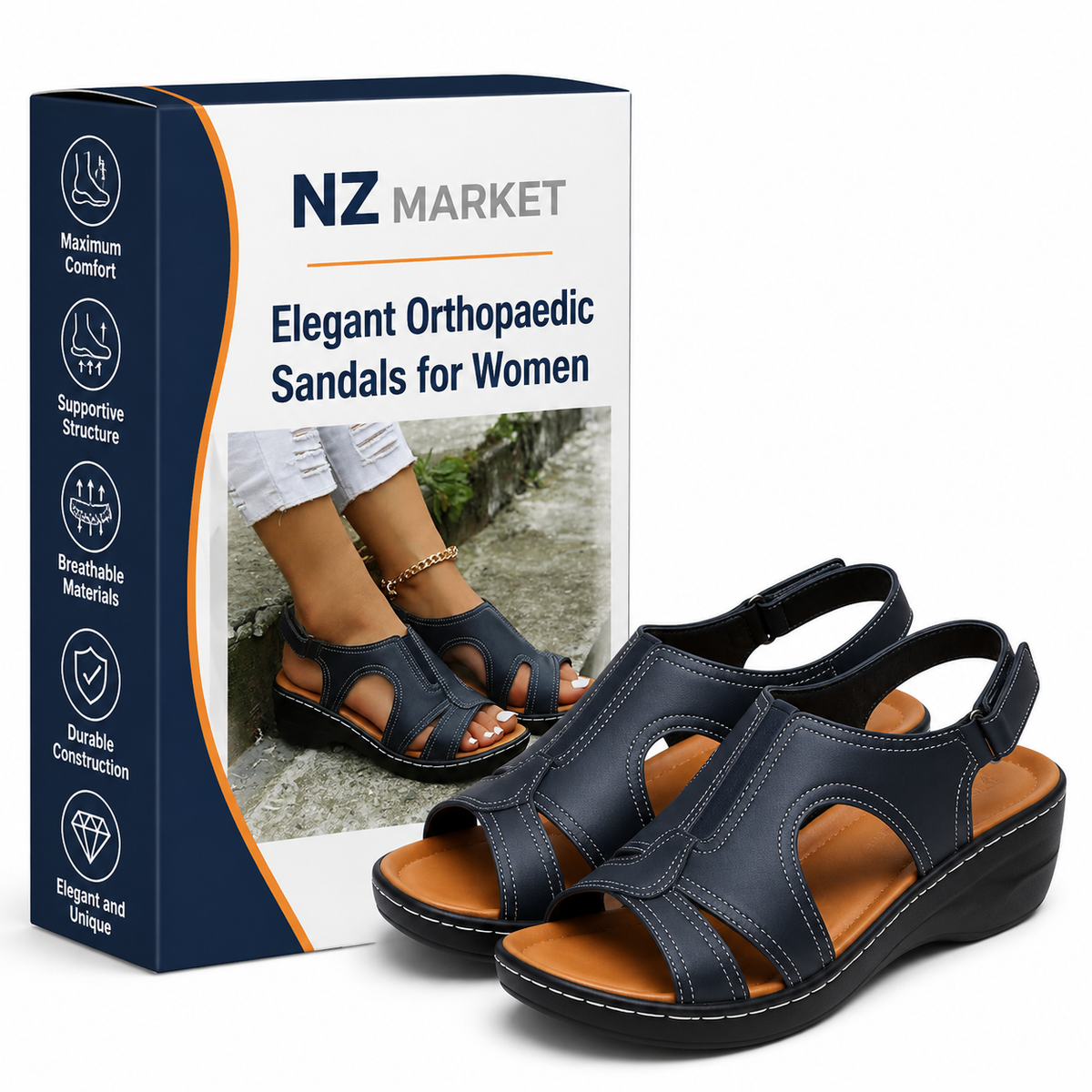 Elegant Orthopaedic Sandals for Women - Bella Comfort
