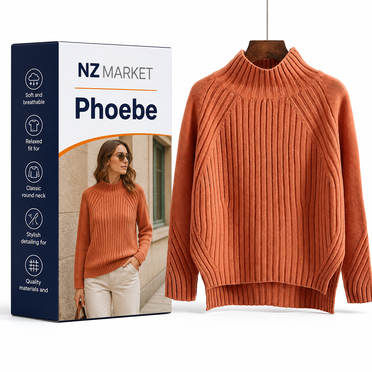 Phoebe - Stylish Knit Sweater