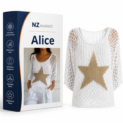 Alice - Chic Crochet Knit Top