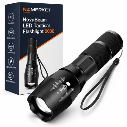 NovaBeam LED Tactical Flashlight 2000 Lumens
