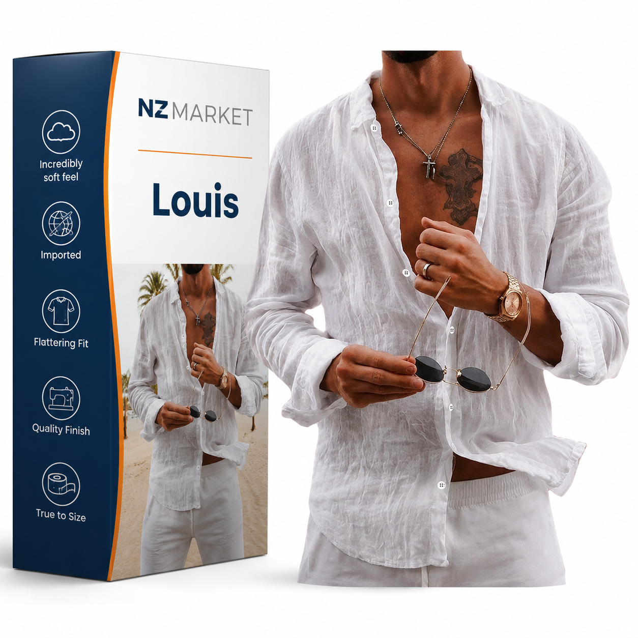 Louis - High Quality Linen Shirt