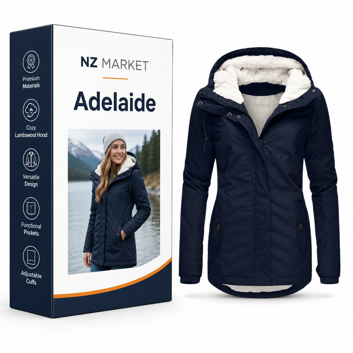 Adelaide - Versatile Coat with Hood