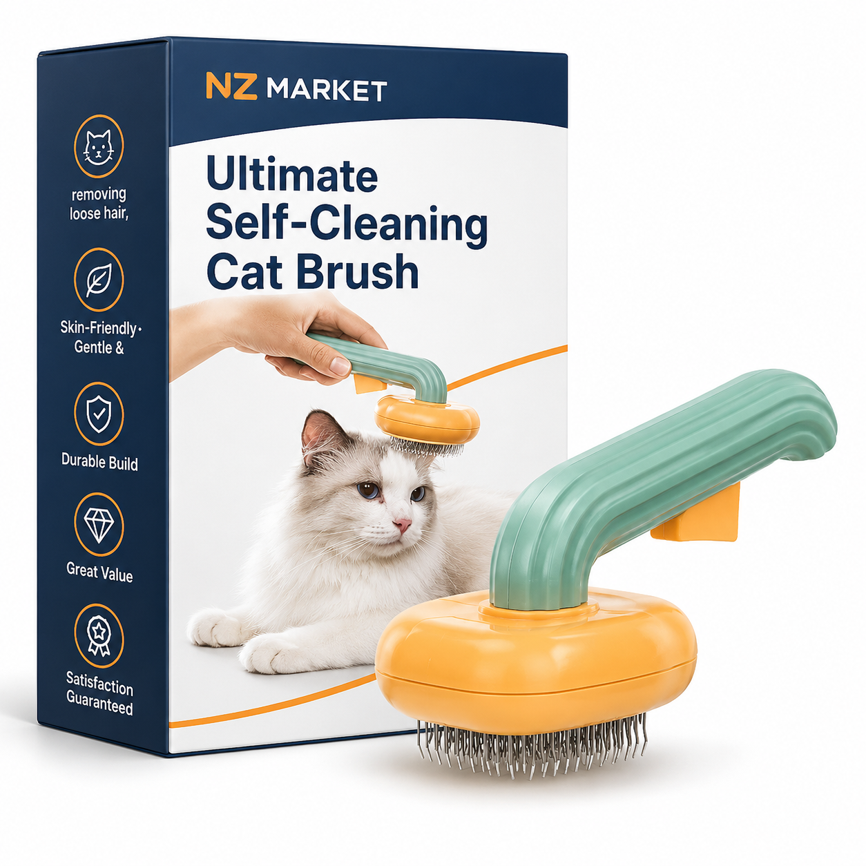 Ultimate Self-Cleaning Cat Brush