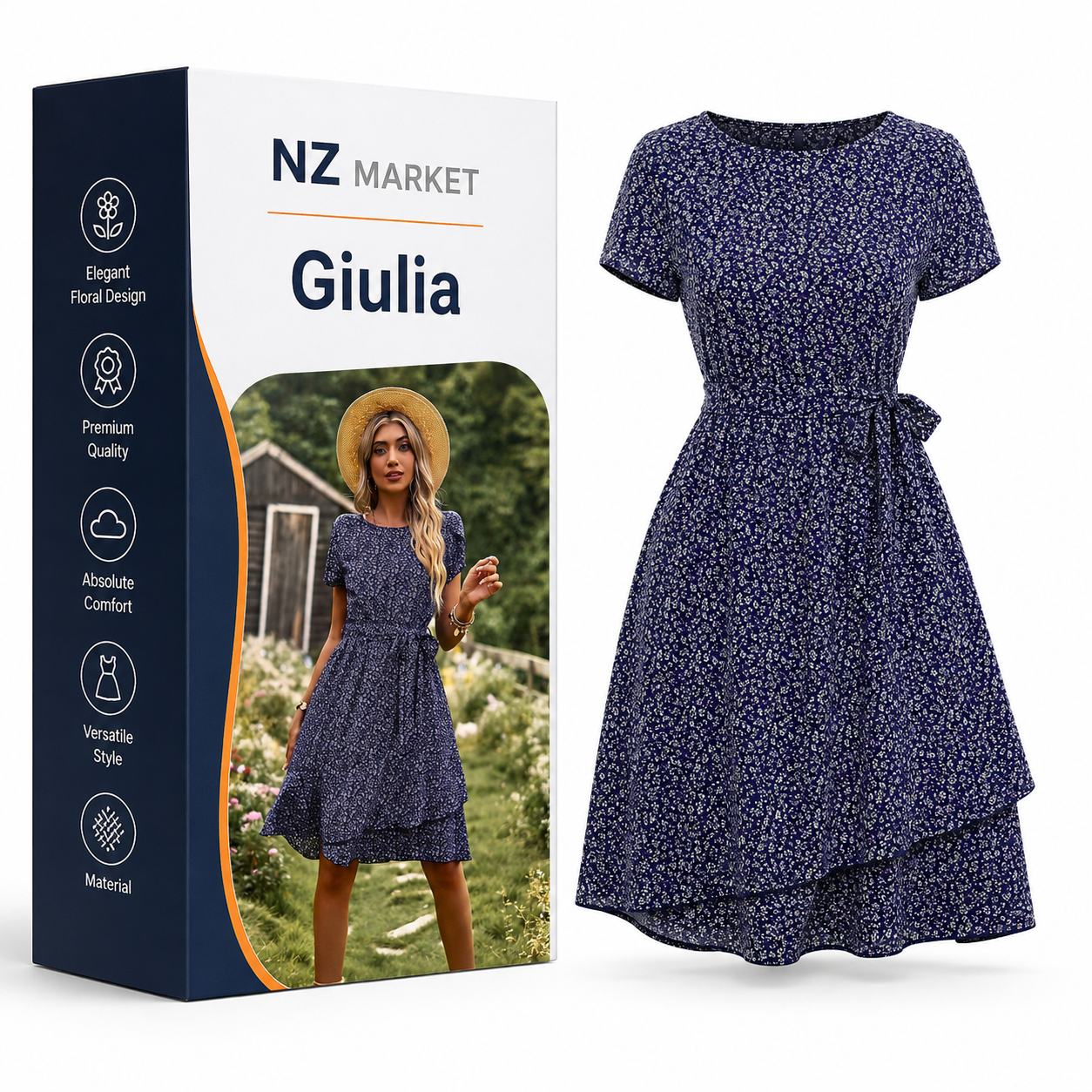 Giulia - Comfortable Floral Dress