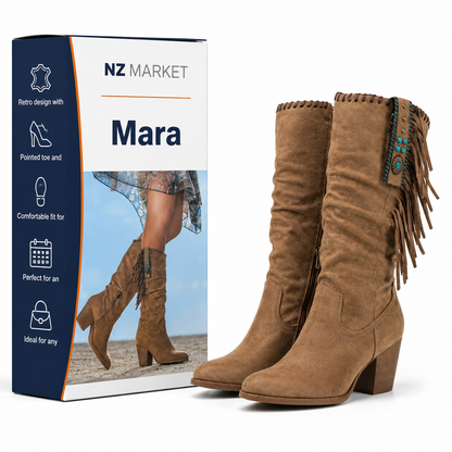 Mara - Genuine Leather Cowboy Boots