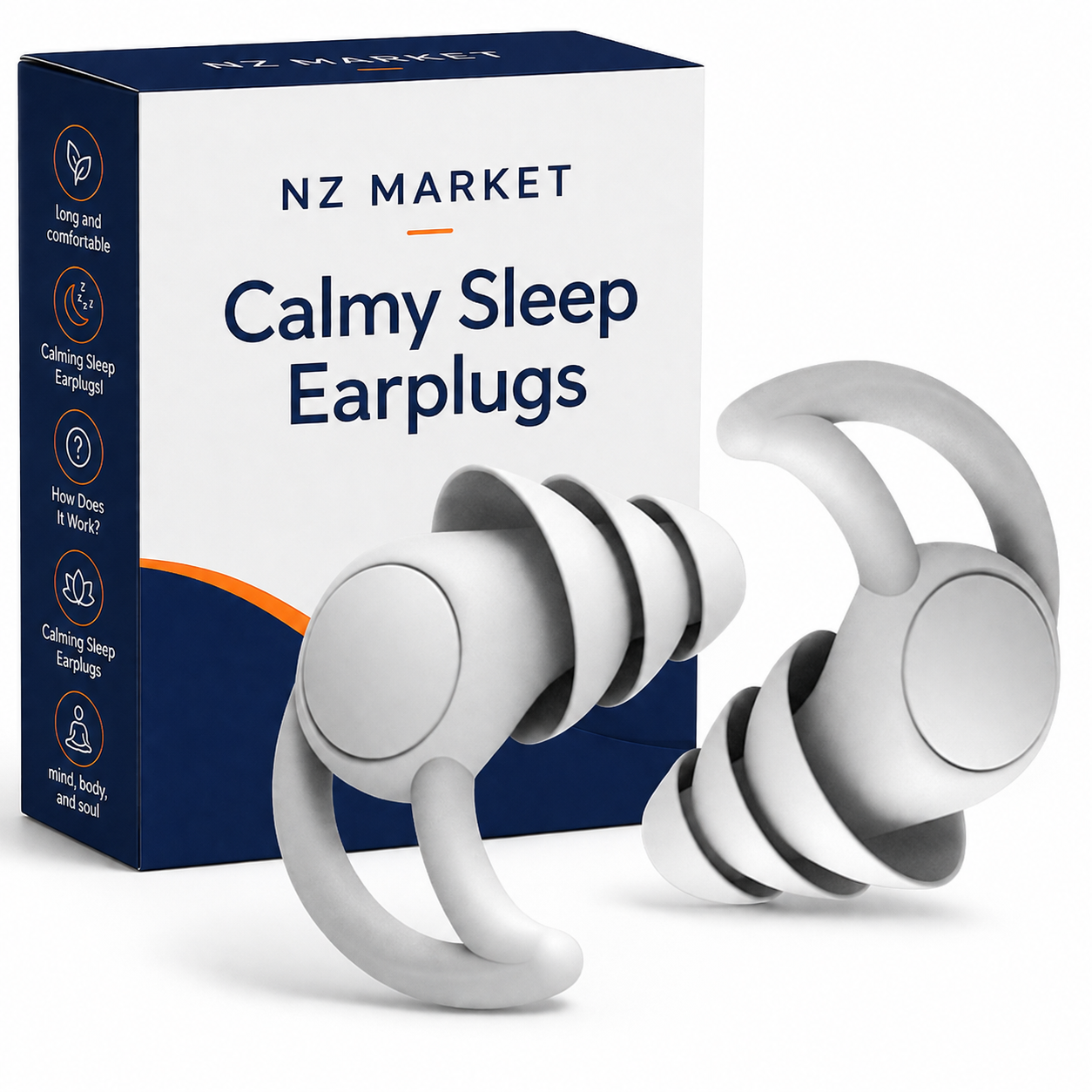 Calmy Sleep Earplugs - Noise Reducing, Reusable