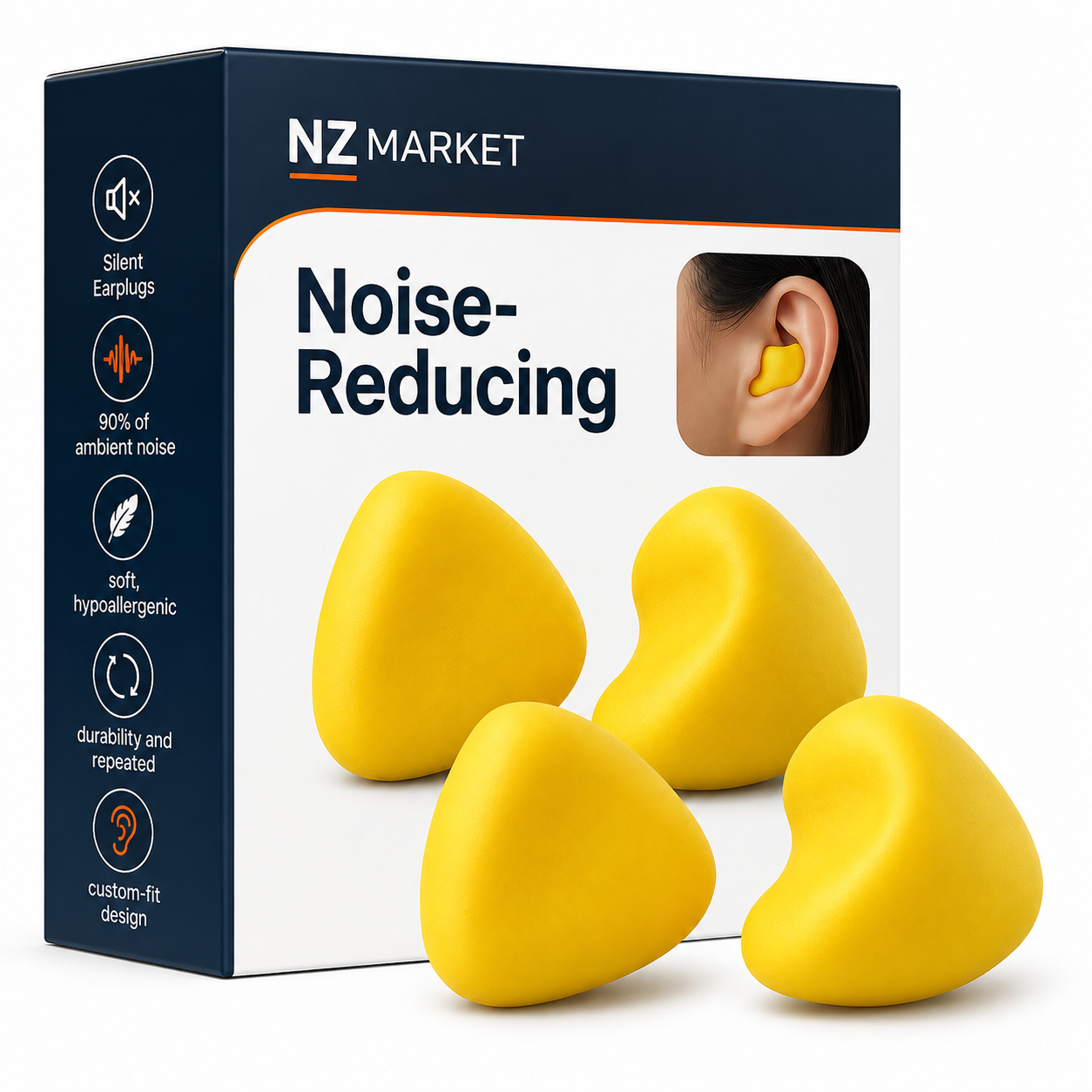 Noise-Reducing, Silent Earplugs