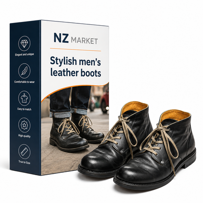Stylish men's leather boots - Lowen