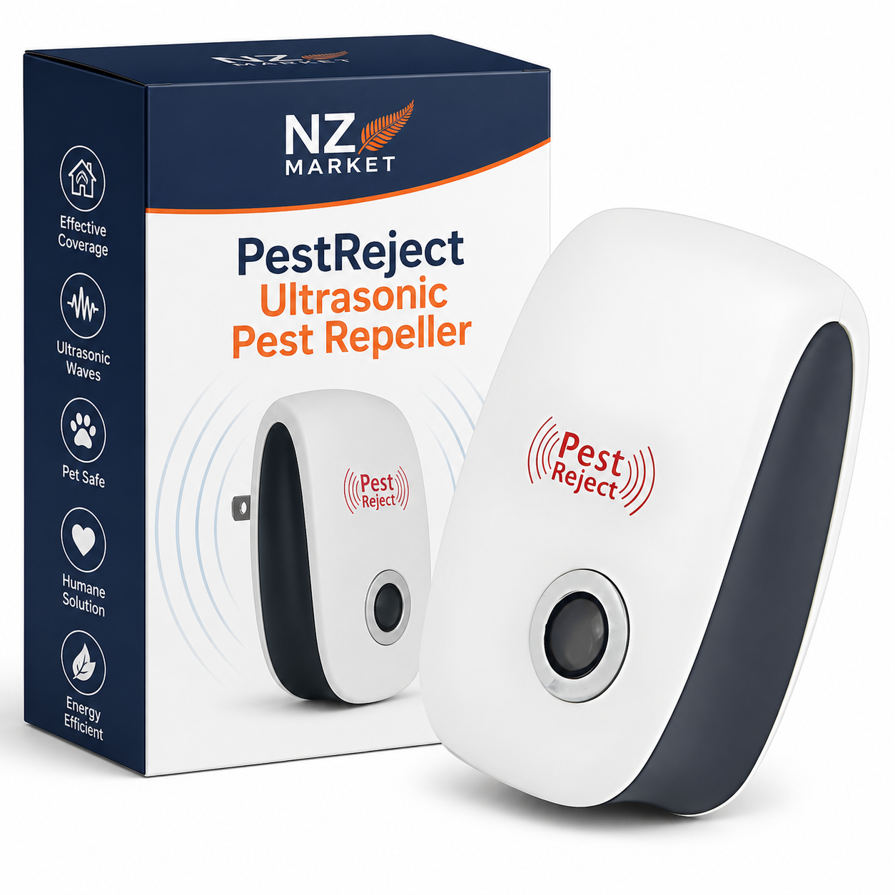 PestReject Ultrasonic Pest Repeller - Energy-Efficient
