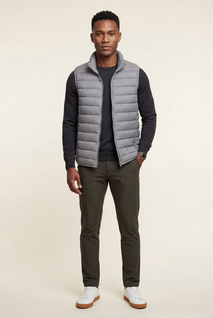 Beau | Men's Lightweight High Collar Puffer Vest