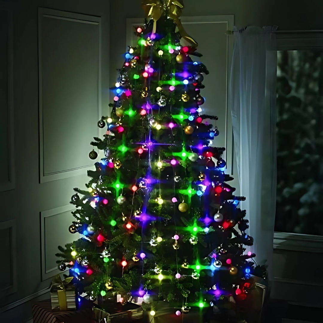 Nzmarket 64-LED Christmas Tree Light Display – EU, UK, AU & US Plugs