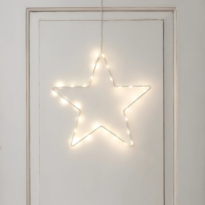 Nzmarket LED Star Window Silhouette Christmas Light – Warm Glow, Easy Setup