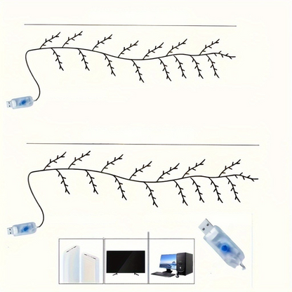 Nzmarket™ LED Willow Branch Wall Light – Warm Glow, Ethereal Design
