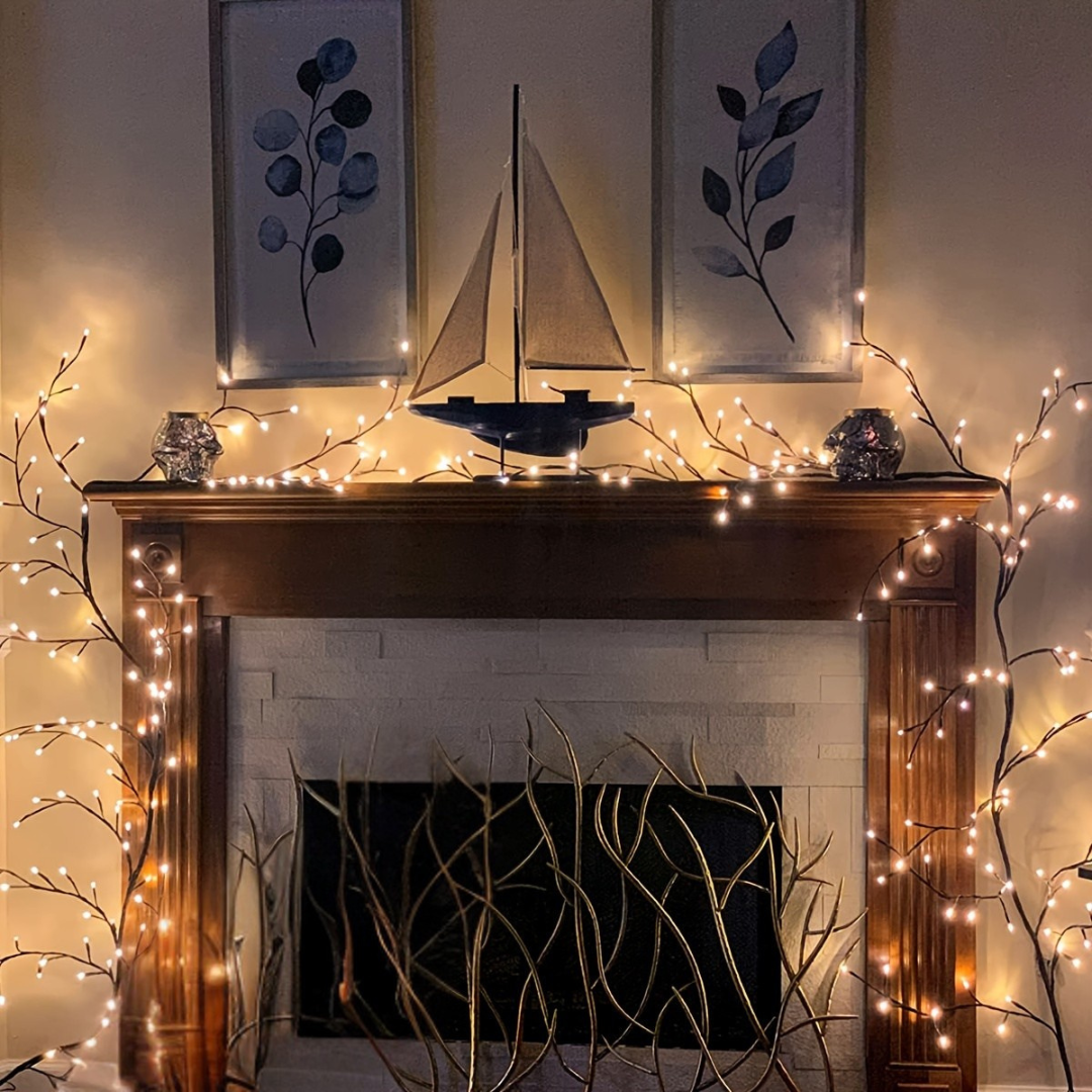 Nzmarket™ LED Willow Branch Wall Light – Warm Glow, Ethereal Design
