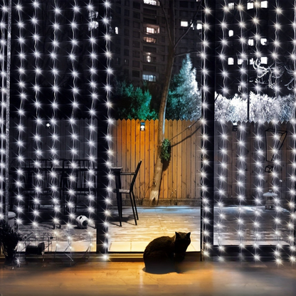 Nzmarket Solar-Powered Outdoor Curtain String Lights – Auto Dusk to Dawn, 3 Sizes