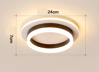 Nzmarket Gold LED Flush Mount Ceiling Light – Round & Square, Warm & 3-Colour
