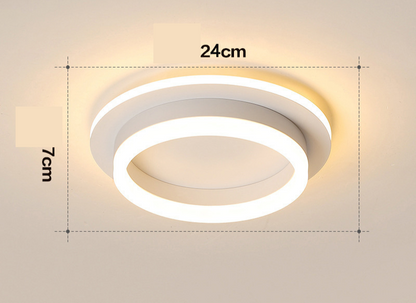 Nzmarket Gold LED Flush Mount Ceiling Light – Round & Square, Warm & 3-Colour