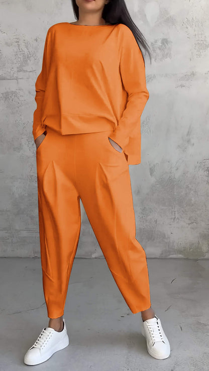 Daria - Comfortable Complete Set with Crew Neck