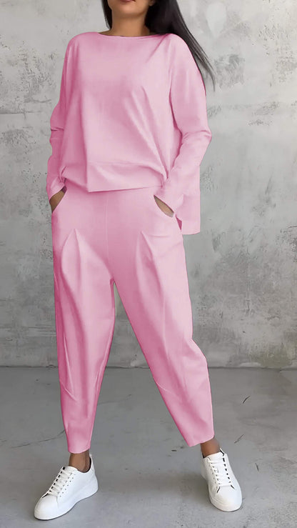 Daria - Comfortable Complete Set with Crew Neck