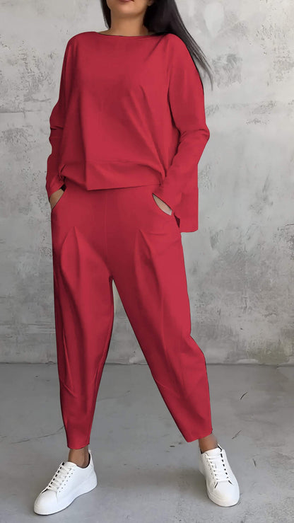 Daria - Comfortable Complete Set with Crew Neck