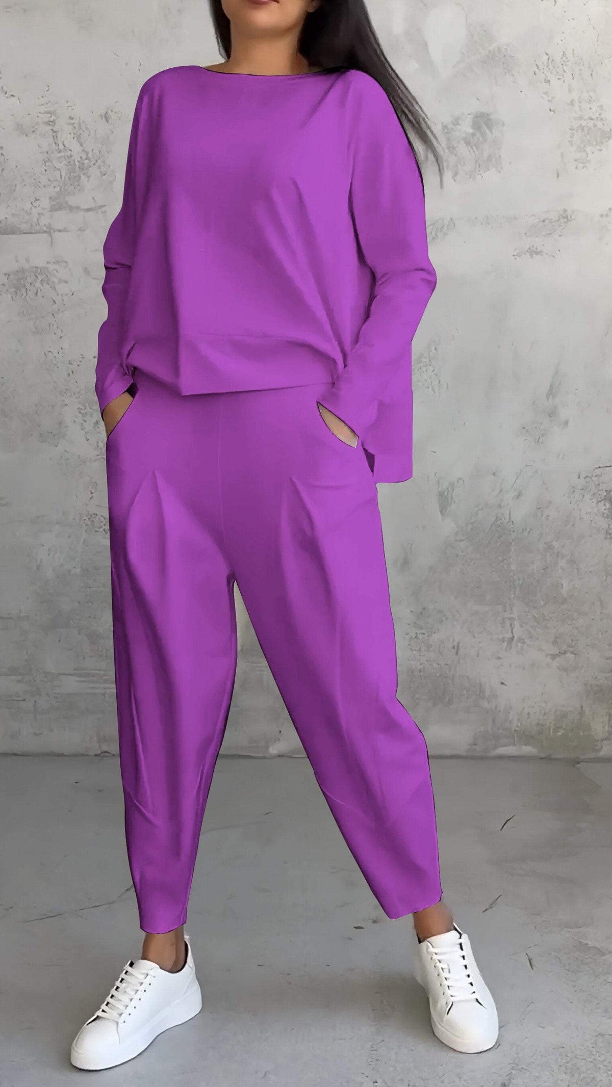 Daria - Comfortable Complete Set with Crew Neck