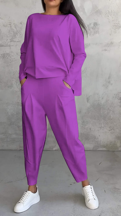 Daria - Comfortable Complete Set with Crew Neck