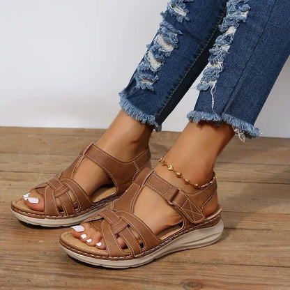 Iris - Elegant Orthopaedic Leather Sandals for Optimal Comfort