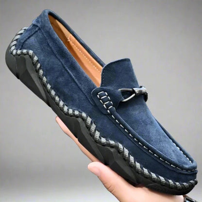 Flynn | Men's Suede Buckle Loafers