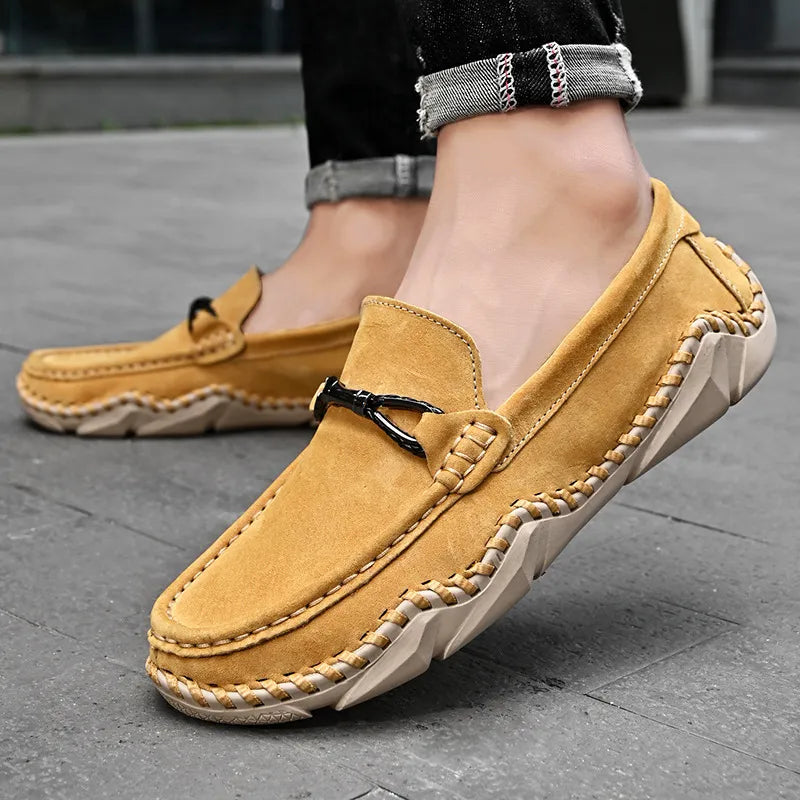 Flynn | Men's Suede Buckle Loafers