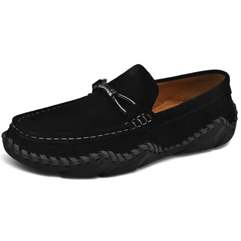 Flynn | Men's Suede Buckle Loafers