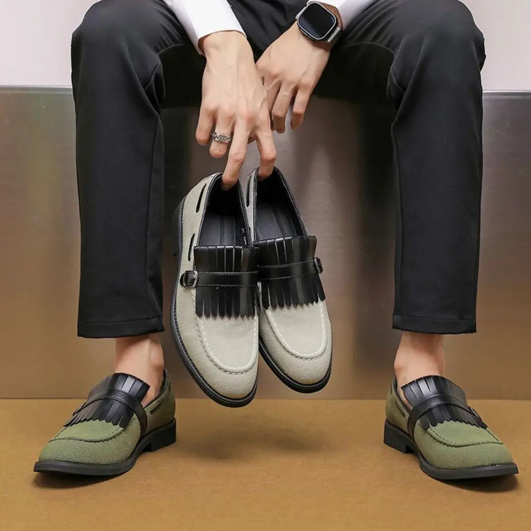 Jasper | Men's Kiltie Fringe Buckle Loafers