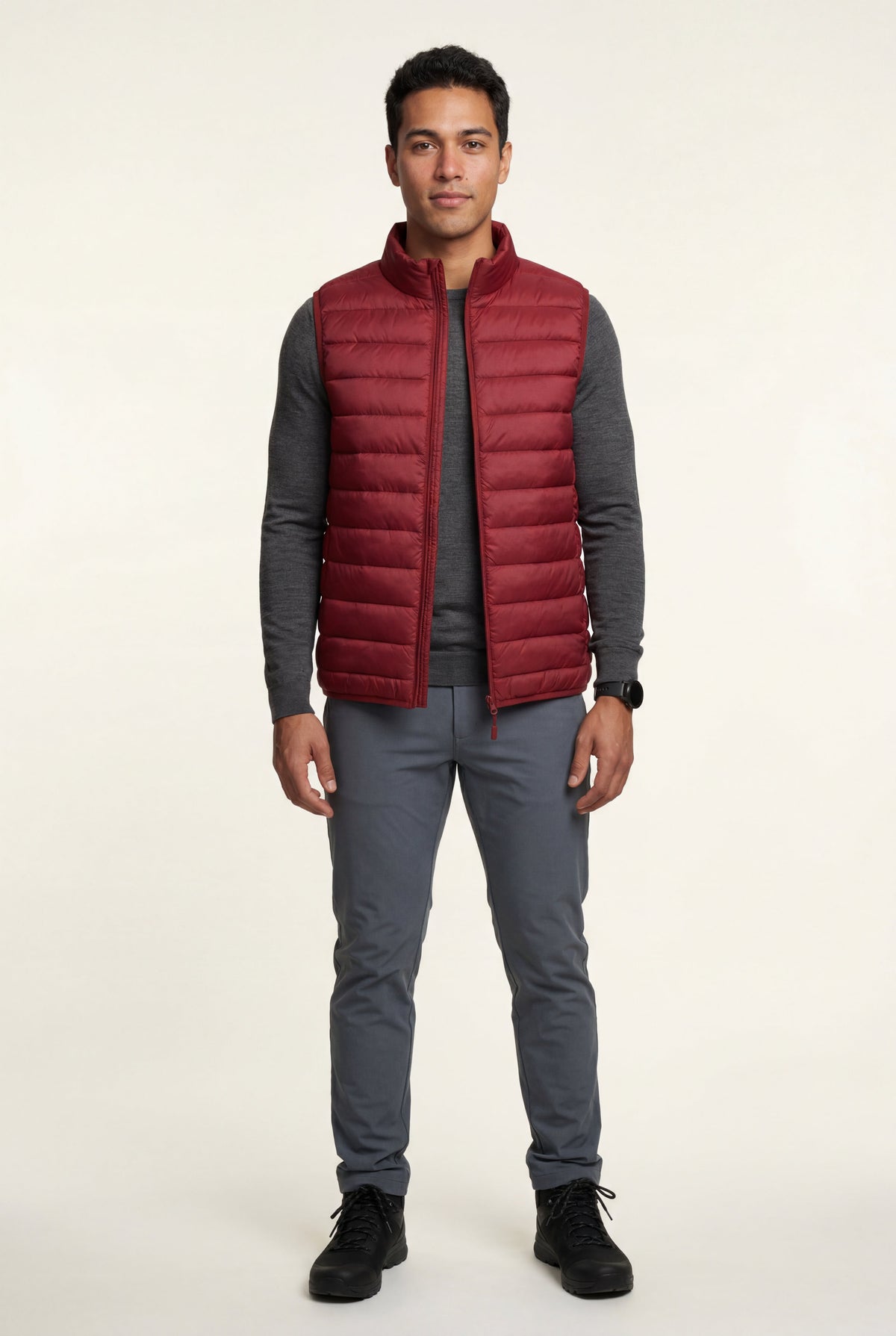 Beau | Men's Lightweight High Collar Puffer Vest