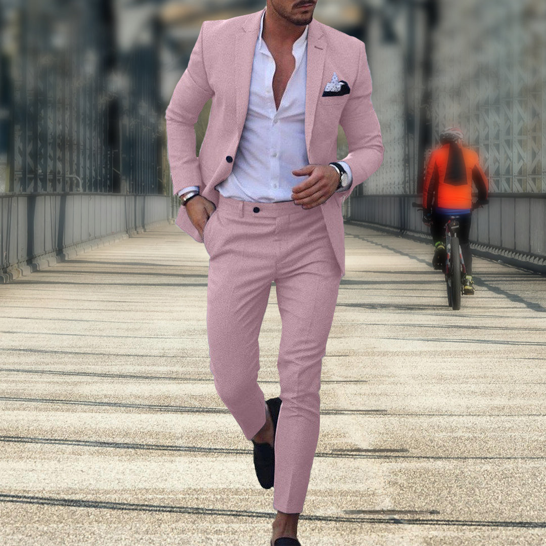 Nzmarket Jasper Tailored Mens Slim Fit Suit – Multiple Colours, Sizes M to 4XL