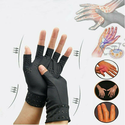 Arthritis Relief Gloves - Magnetic Compression for Hand Support & Swelling