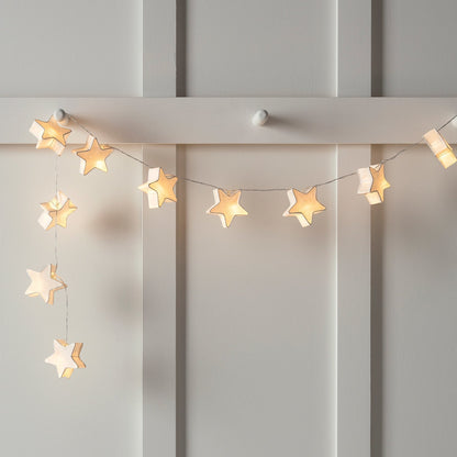 Nzmarket Hanging Paper Star Christmas Fairy Lights – Warm Glow Indoor Decoration