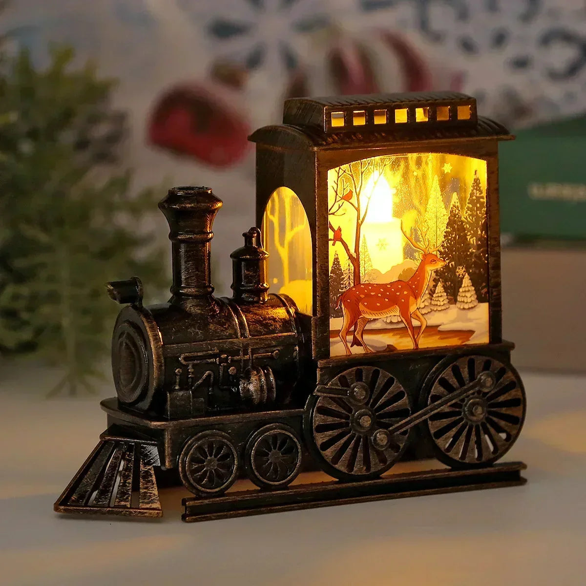 Nzmarket LED Vintage Train Lantern Christmas Light – Nostalgic Warm Glow