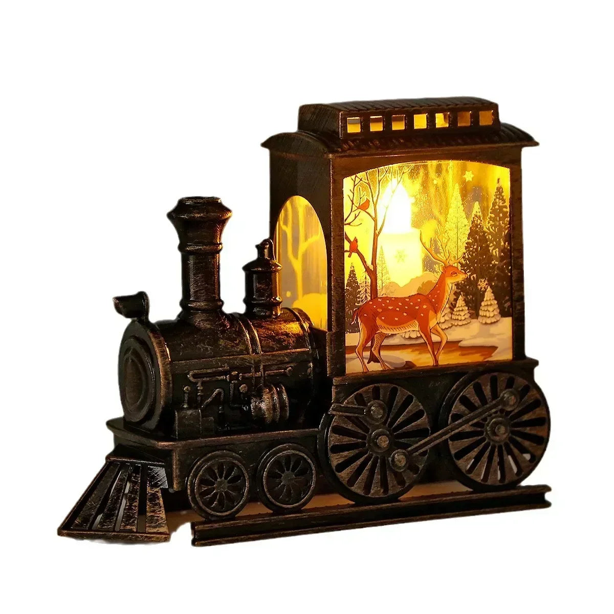 Nzmarket LED Vintage Train Lantern Christmas Light – Nostalgic Warm Glow