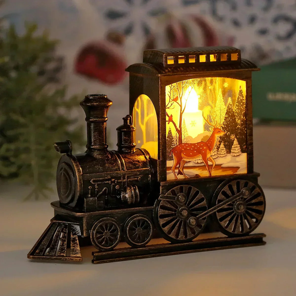 Nzmarket LED Vintage Train Lantern Christmas Light – Nostalgic Warm Glow