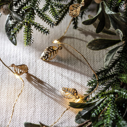 Nzmarket Gold Leaf Christmas String Fairy Lights – Warm White Indoor Glow