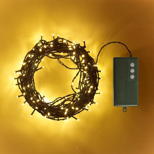 Nzmarket Warm White LED String Fairy Lights – 8 Modes, Indoor & Outdoor