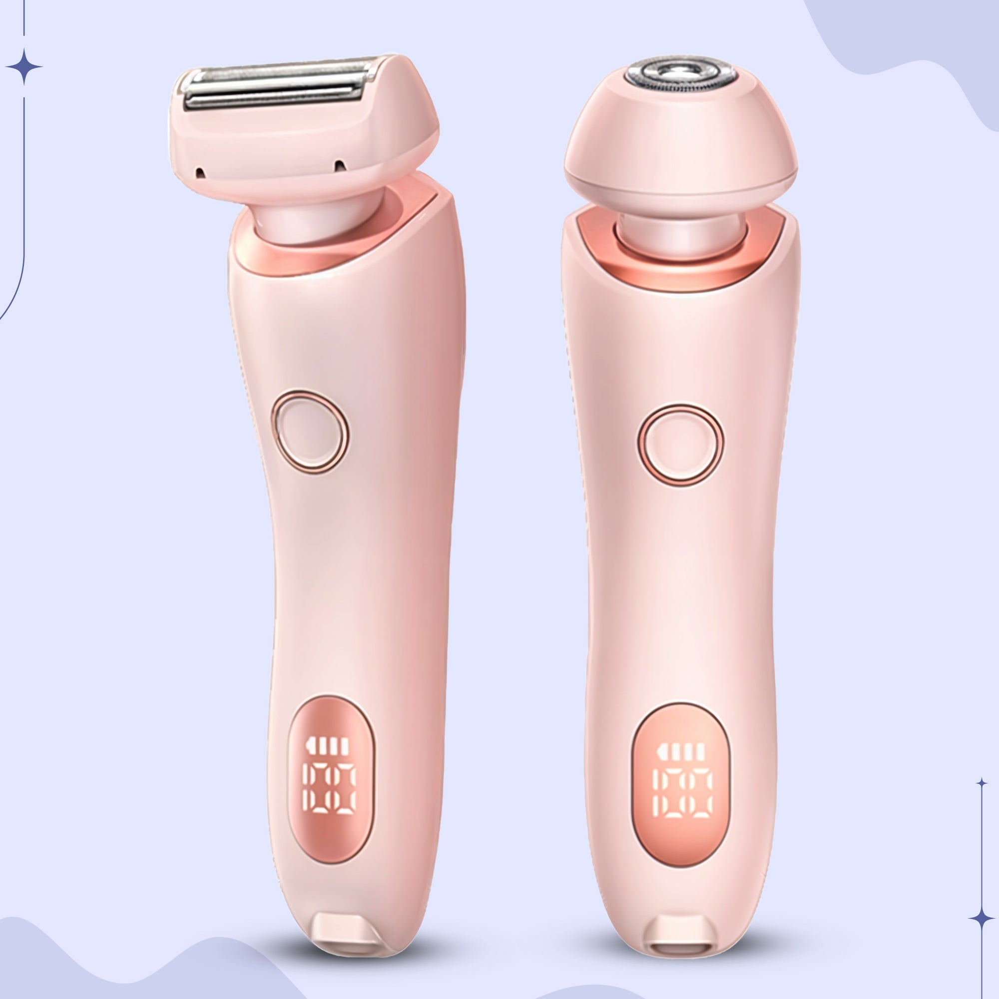 Nzmarket Portable Waterproof Electric Razor – Wet & Dry, Pink & Blue
