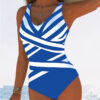 Chloé - Maillot Une Pièce Rayé Sexy Col V