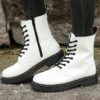 Stylish Monica Ankle Boots with Lacing and Zipper
