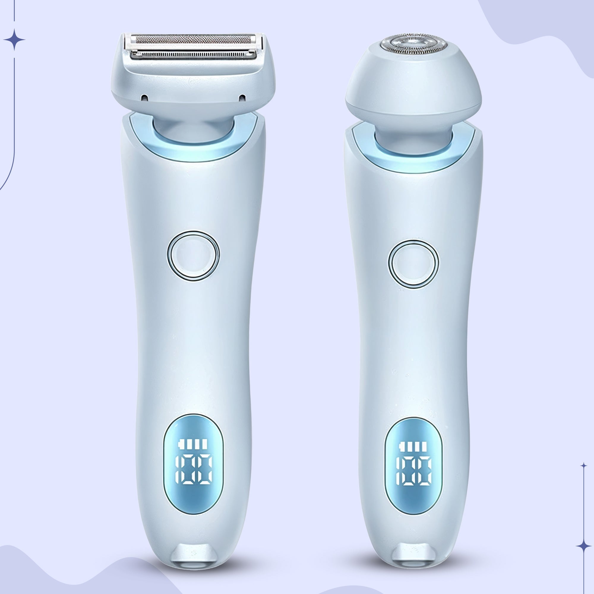 Nzmarket Portable Waterproof Electric Razor – Wet & Dry, Pink & Blue
